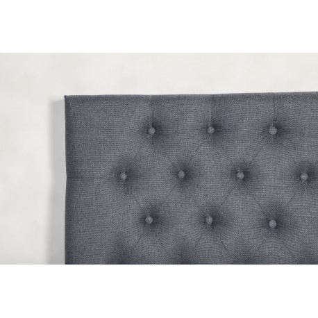 Furudal Sengegavl 120cm - Mørkegrå stof