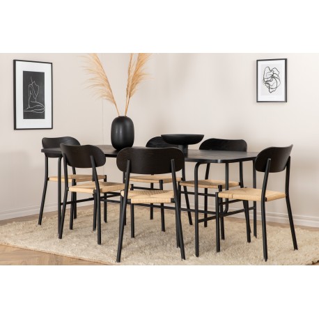 Spisebordssæt Uno med Spisebordsstole Polly