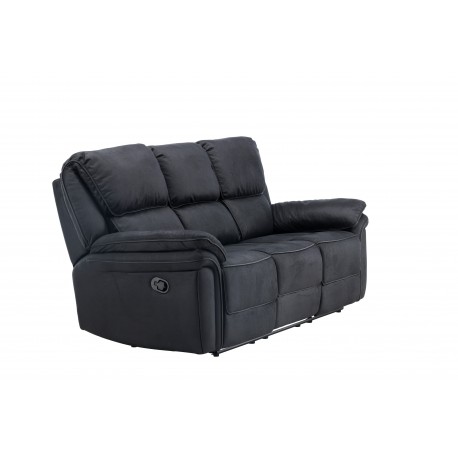Saranda 3 pers Recliner Sofa - Sort