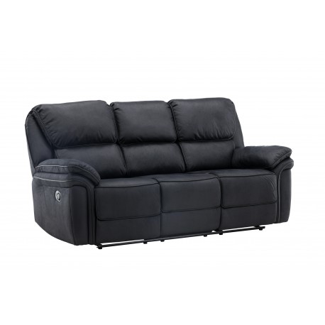Saranda 3 pers Recliner Sofa - Sort