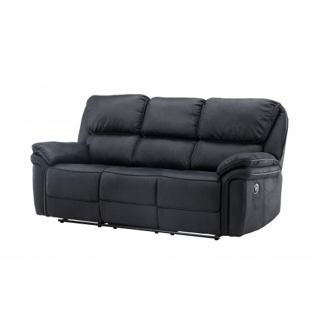 Saranda 3 pers Recliner Sofa - Sort