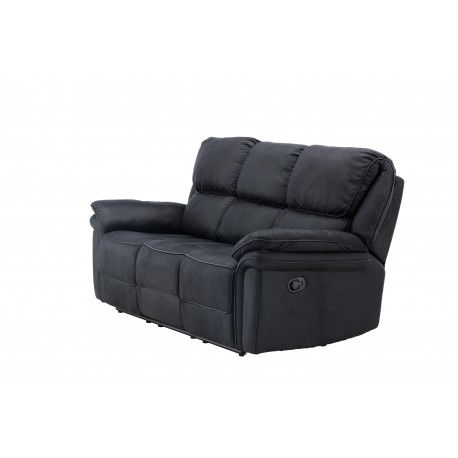 Saranda 3 pers Recliner Sofa - Sort