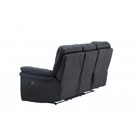 Saranda 3 pers Recliner Sofa - Sort