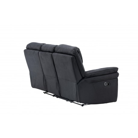 Saranda 3 pers Recliner Sofa - Sort