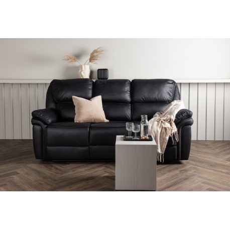 Saranda 3 pers Recliner Sofa - Sort