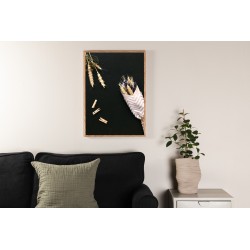 Blomster på bord Plakat - Beige og Sort