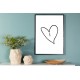 Hjerte Plakat | Stilfuld Væggdekoration | 30x40 cm