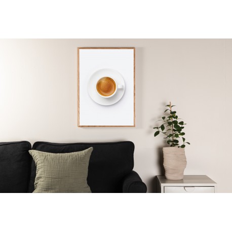 Skummet kaffe Plakat - Brun og Hvid