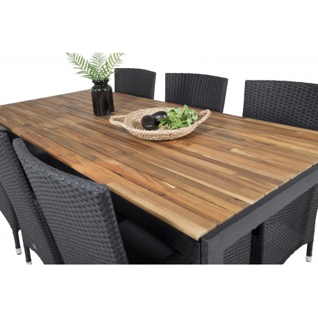 Bois Loungesæt - Havemøbelsæt - Sort,Grå,Natur