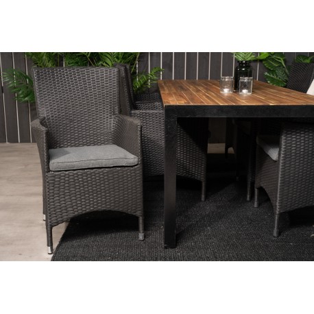 Bois Loungesæt - Havemøbelsæt - Sort,Grå,Natur