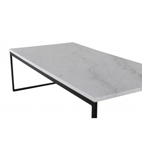Estelle Ægte hvid Marmor Sofabord - 120 x 60cm