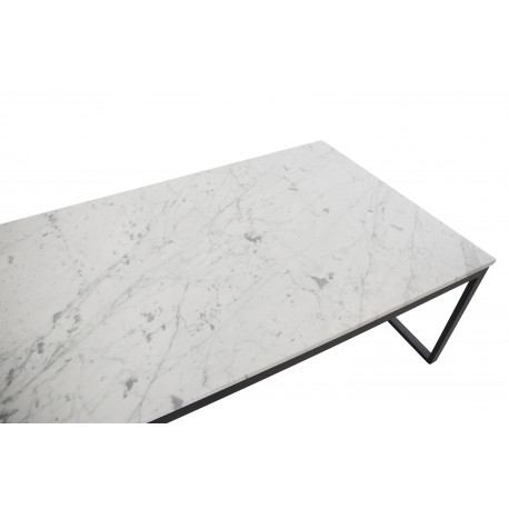Estelle Ægte hvid Marmor Sofabord - 120 x 60cm