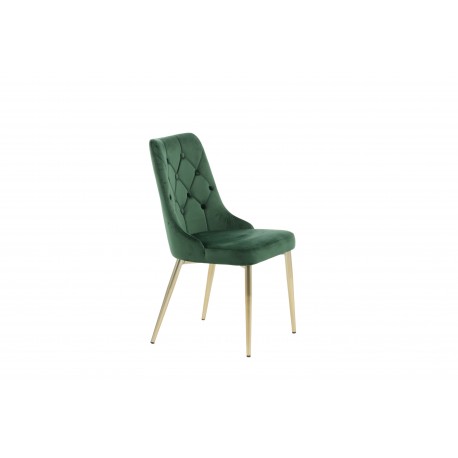 Velvet Deluxe Spisebordsstol - Grøn Velour