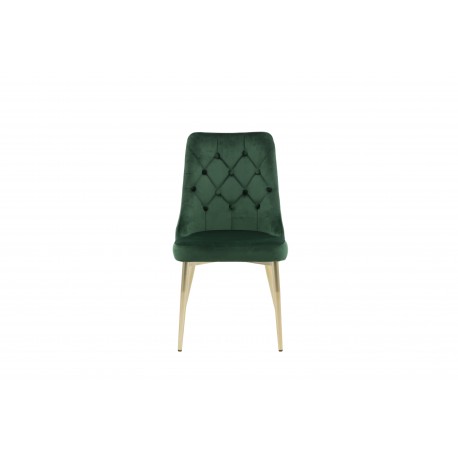Velvet Deluxe Spisebordsstol - Grøn Velour