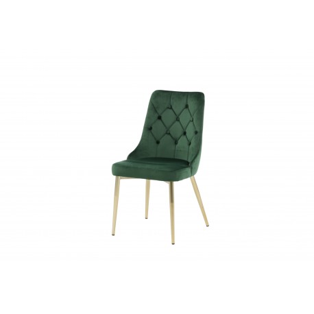Velvet Deluxe Spisebordsstol - Grøn Velour