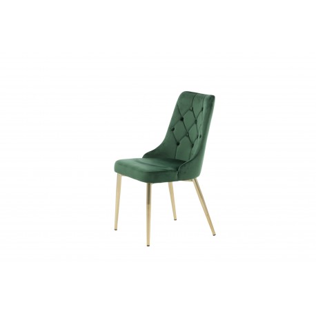 Velvet Deluxe Spisebordsstol - Grøn Velour