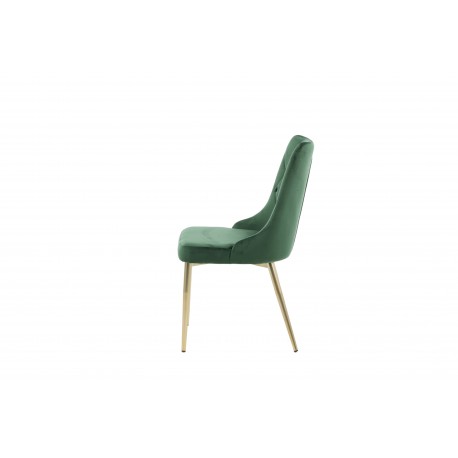 Velvet Deluxe Spisebordsstol - Grøn Velour