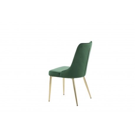 Velvet Deluxe Spisebordsstol - Grøn Velour