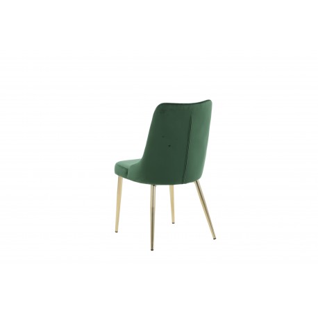Velvet Deluxe Spisebordsstol - Grøn Velour