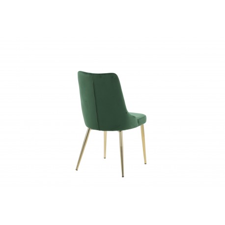 Velvet Deluxe Spisebordsstol - Grøn Velour