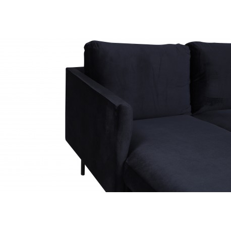 Zoom U-Sofa - Sort Velour