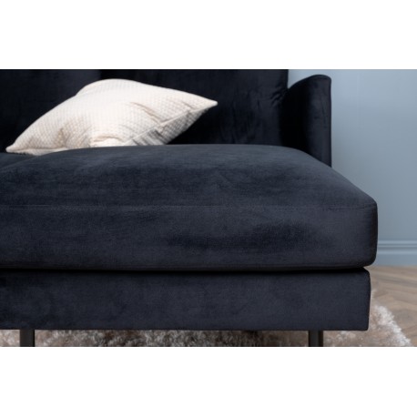 Zoom U-Sofa - Sort Velour