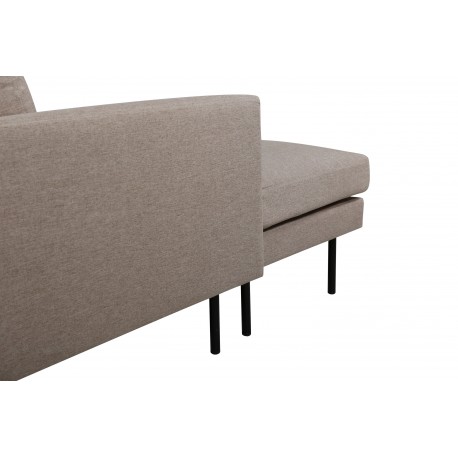 Zoom U-Sofa Brun - Beige og Sort