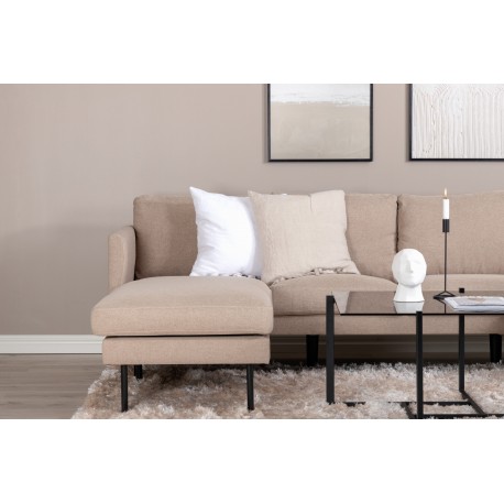 Zoom U-Sofa Brun - Beige og Sort