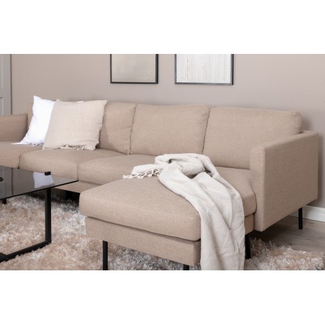 Zoom U-Sofa Brun - Beige og Sort