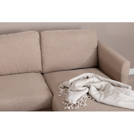 Zoom U-Sofa Brun - Beige og Sort