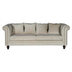 Velvet 3 personers Sofa - Beige og Natur