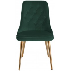 Velvet Deluxe Spisebordsstol - Grøn Velour