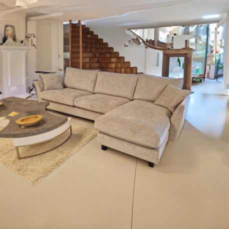 Fermo Chaiselongsofa Grå velour venstrevendt OUTLET RINGE