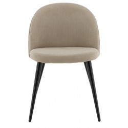 Velvet Spisestol - Beige velour
