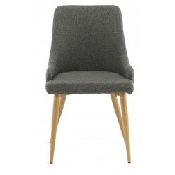 Plaza Spisestol - Mørkegrå og Natur ben