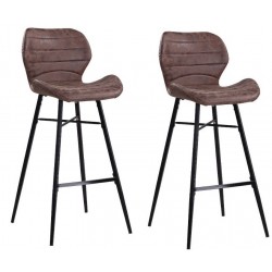 2 x ODIN barstol - Brun OUTLET