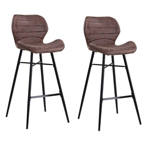 2 x ODIN barstol - Brun OUTLET
