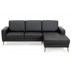 Lodbjerg Læder Chaiselong sofa Højrevendt