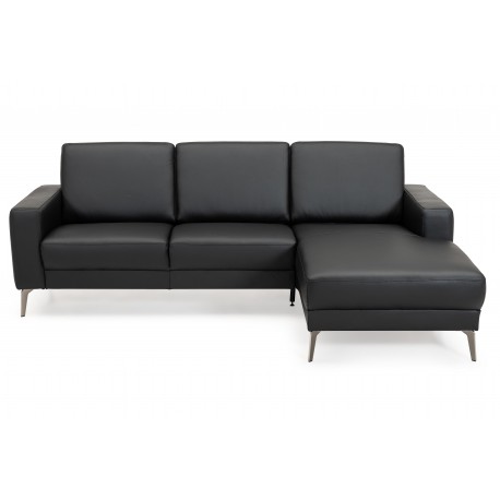 Lodbjerg Læder Chaiselong sofa Højrevendt