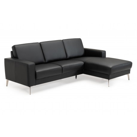 Lodbjerg Læder Chaiselong sofa Højrevendt