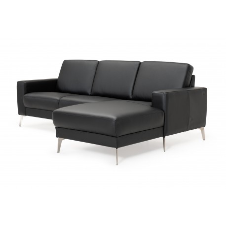Lodbjerg Læder Chaiselong sofa Højrevendt