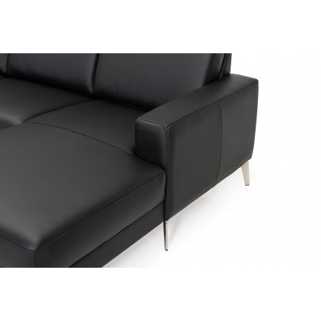 Lodbjerg Læder Chaiselong sofa Højrevendt