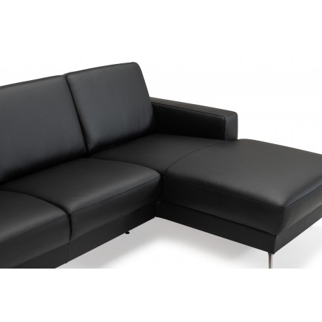 Lodbjerg Læder Chaiselong sofa Højrevendt