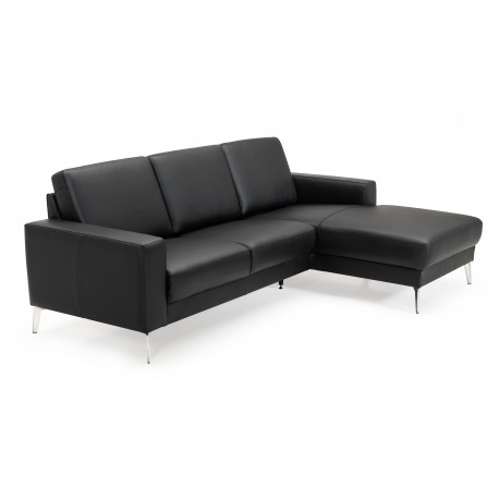 Lodbjerg Læder Chaiselong sofa Højrevendt