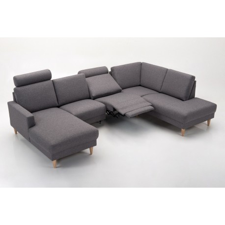 Hjort knudsen NIO U-sofa semianilin læder venstrevendt