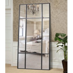 New Yorker Spejl med sort ramme i jern str 220x110cm