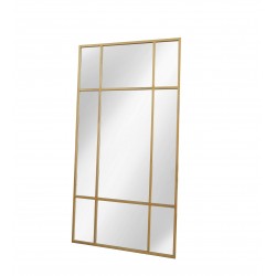 New Yorker Spejl med guldfarvet ramme i jern str 200x100cm OUTLET