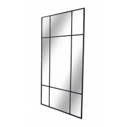 New Yorker Spejl med Antiksort ramme i jern str 200x100cm