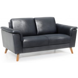 Ballerup 2 pers lædersofa