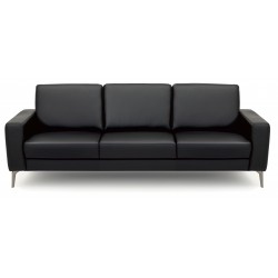 Lodbjerg 3 pers lædersofa